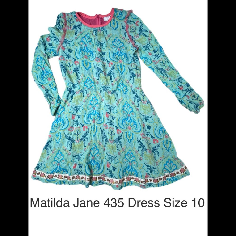 Matilda Jane 435 paisley print Long Sleeve Dress size 10